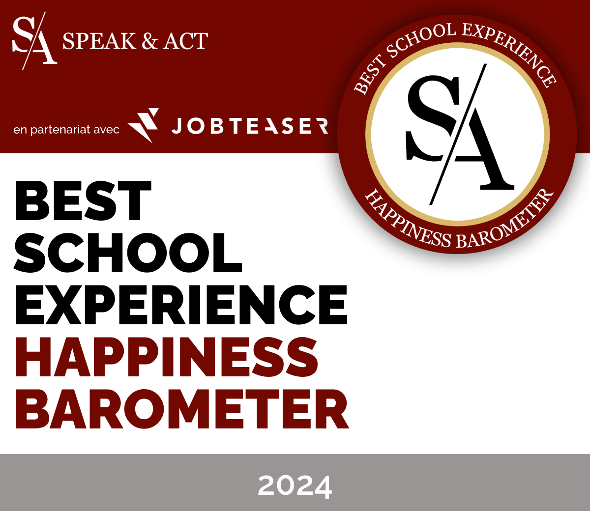 ESIGELEC, labellisée Best School Experience 2024 par Speak & Act